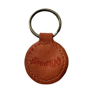 Recycled leather keyring