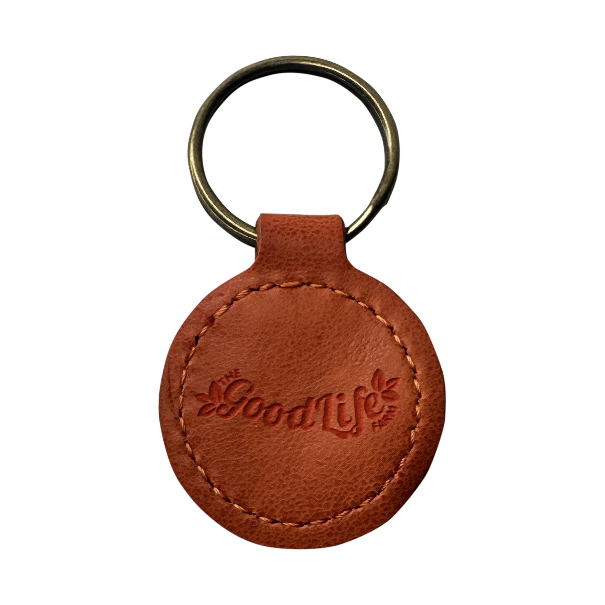Recycled leather keyring